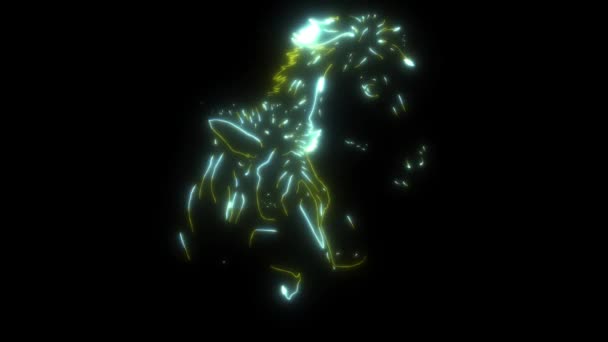 Animation Heads Zebra Horse — Stock Video