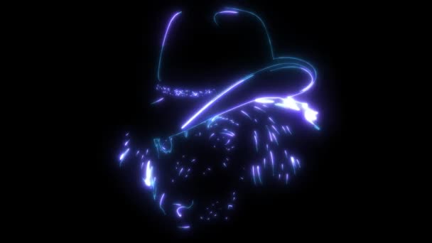 带飞利浦拉帽子的黑道犬视频动画 — 图库视频影像