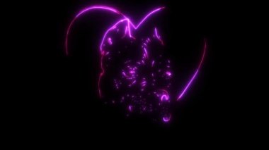 Kalbi olan baş pitubull köpeğinin video animasyonu