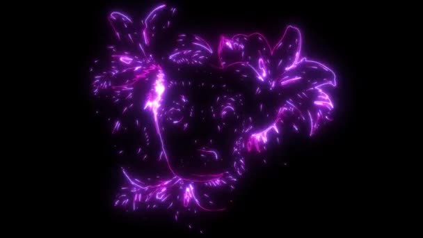 Видео Анимация Спаниеля Собаки Цветочном Венке Головы — стоковое видео