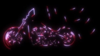 Yarış bayrağıyla özel motorun video animasyonu