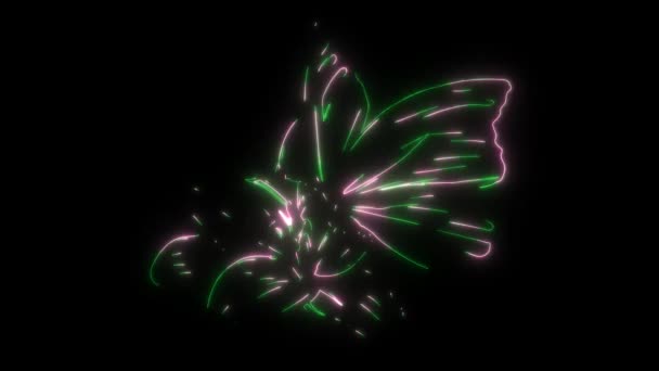 Animacja Wideo Kwiat Motylem — Wideo stockowe