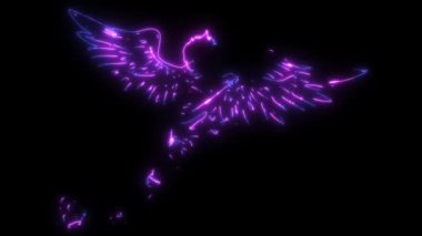 Kanatlı ve toplu futbolcunun video animasyonu