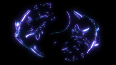 Oriental Yin Yang Balık Sembolünün video animasyonu