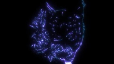Aslan 'ın gül ve yapraklı video animasyonu