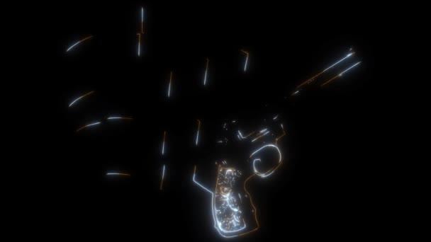 Video Animation Gun Revolver Handgun Six Shooter Pistol — Vídeo de Stock