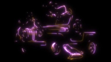 Arazi aracı logosunun video animasyonu