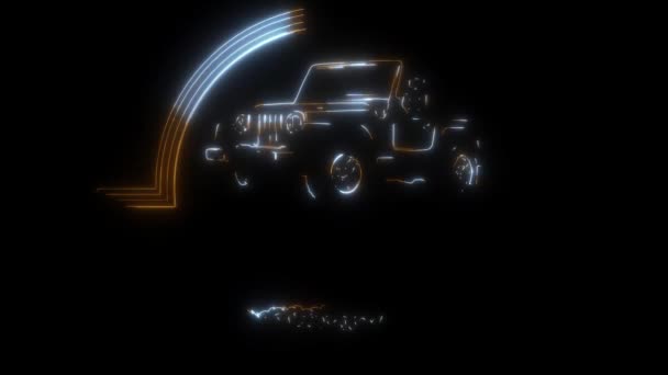 Video Animation Road Car — Vídeo de stock