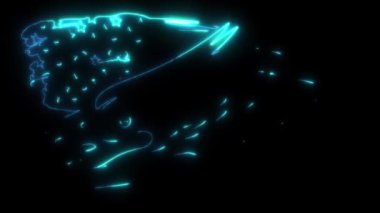 Amerikan bayrağıyla kartal kafası animasyonu