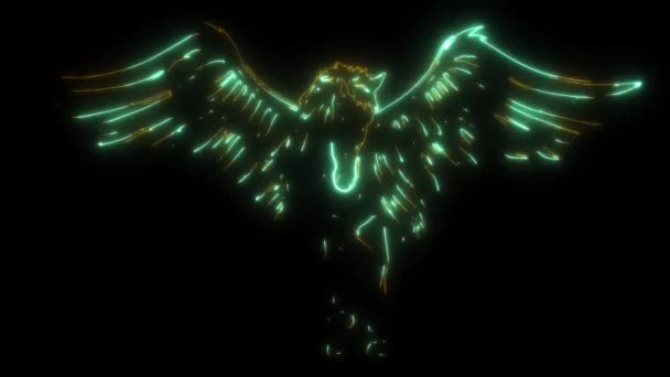 Animación Vídeo Pegasus Flying Horse — Vídeo de stock