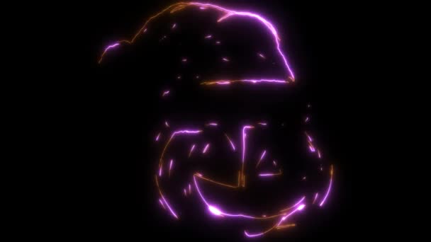 Βίντεο Animation Του Halloween Κολοκύθα Πρόσωπο Στο Καπέλο Σάντα Claus — Αρχείο Βίντεο