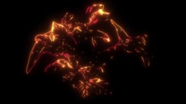 Yapraklı Dinozor Pterodactyl 'in video animasyonu