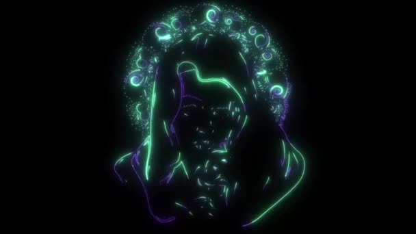 Video Animation Mysterious Woman Girl Hood Avatar — Αρχείο Βίντεο