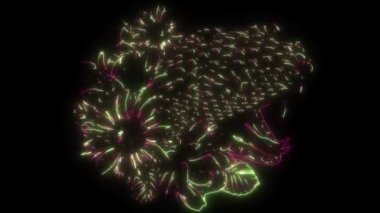 çiçekli yılan kafasının video animasyonu