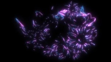 Gergedan ve çiçeklerin video animasyonu