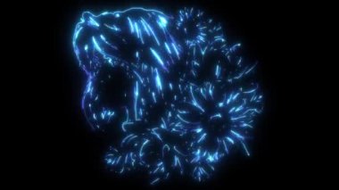 Çiçekli kafatası kızının video animasyonu.