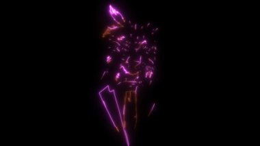 Smokin giymiş vaşağın video animasyonu