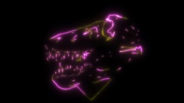 T-Rex Kafatası 'nın Kafatası' nın kalbindeki video animasyonu