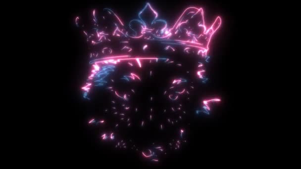 Digital Animation King Wolf — стоковое видео
