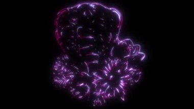 Kobra yılanı ve çiçeklerin video animasyonu