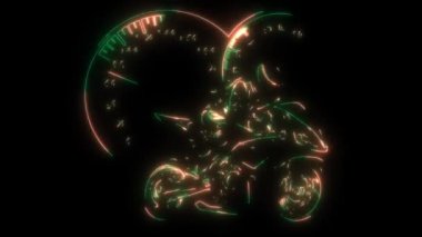 Motosiklet sürücüsü, soyut siluet. Yol motosikleti yarışı