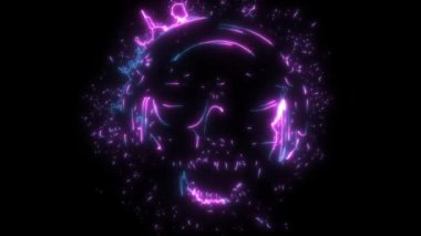 Kulaklıkla müzik dinleyen insan kafatasının video animasyonu