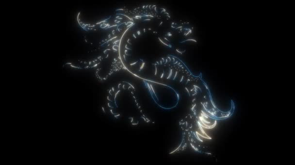 Video Animation Viper Snake Mandala — Vídeo de stock
