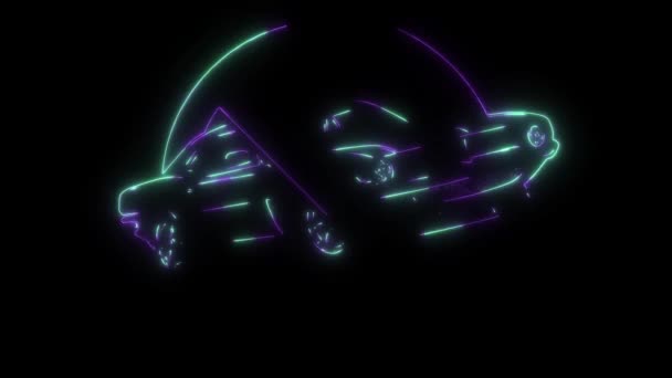 Video Animation Muscle Car Prohibition — Stock Video