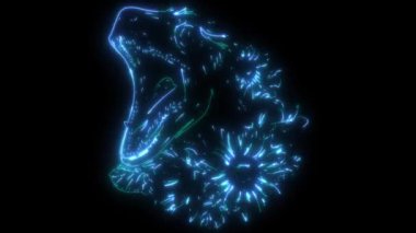 Çiçekli Velociraptor Dinozor 'un video animasyonu