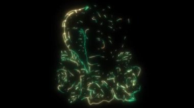 Gül ile kobra başının video animasyonu