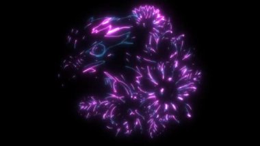 Çiçekli kartal kafasının video animasyonu