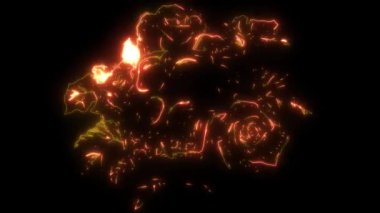 Güllerle maymun kafatası animasyonu