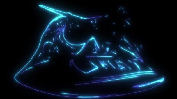 Ivideo Animation Του Ταχύπλοου Σκάφους Ψάρια Μάρλιν — Αρχείο Βίντεο