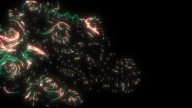 Güllü timsah kafasının dijital animasyon lazeri
