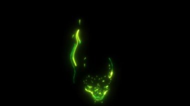 Skull on Fire 'ın dijital animasyon lazeri