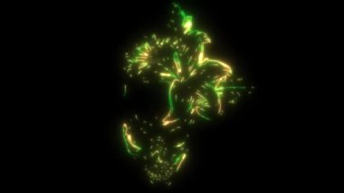 Çiçek süslemeli Kurukafa 'nın dijital animasyon lazeri