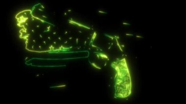 Revolver Pistol 'un dijital animasyon lazeri