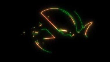 Gri köpekbalığının dijital animasyon lazeri
