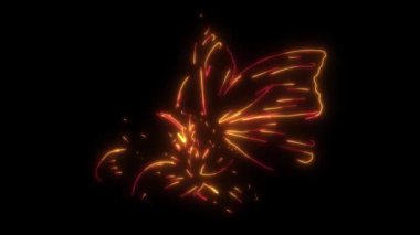 Morpho kelebeğinin dijital animasyon lazeri