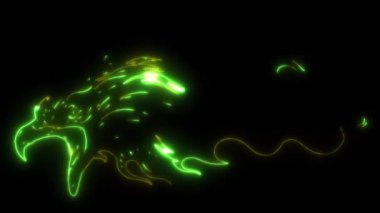 Eagle Head Alevinin dijital animasyon lazeri