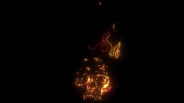 Skull on Fire 'ın dijital animasyon lazeri