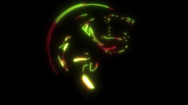 Balıksız işaretinin dijital animasyon lazeri