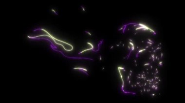 Amerikan bayrağıyla kafatasının dijital animasyon lazeri.