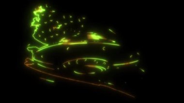 UFO 'nun dijital animasyon lazeri