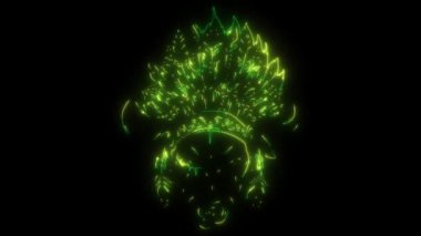 Kızgın boğa maskotunun dijital animasyon lazeri