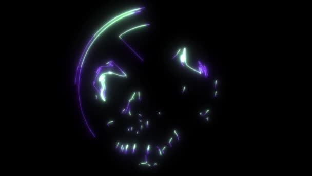 无骷髅符号数字动画激光器 — 图库视频影像