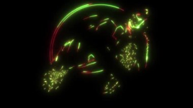 Deniz Kaplumbağasının dijital animasyon lazeri