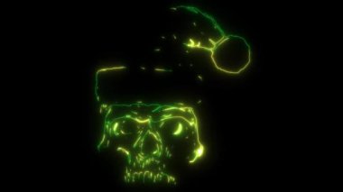 Noel Şapkalı Kafatası 'nın dijital animasyon lazeri