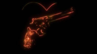 Kalpli tabancaların dijital animasyon lazeri