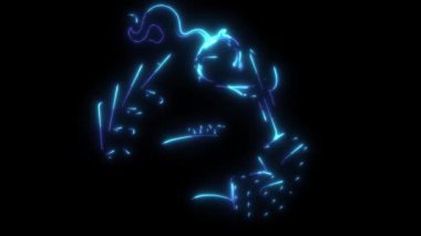 El bombasının dijital animasyon lazeri